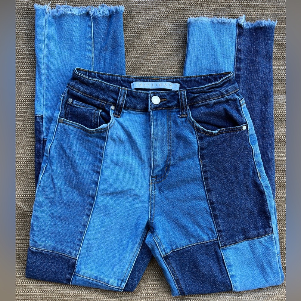 Tinseltown Jeans High-Rise Patchwork Size 3